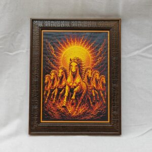 Sever horses hue-forge painting for vastu